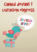 Un oiseau pour te souhaiter un joyeux anniv